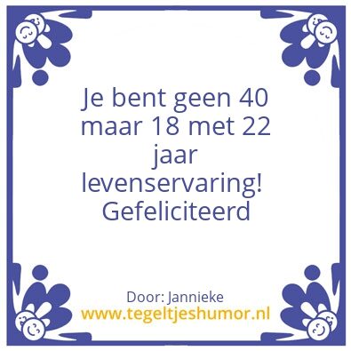 Tegeltje: Jarig