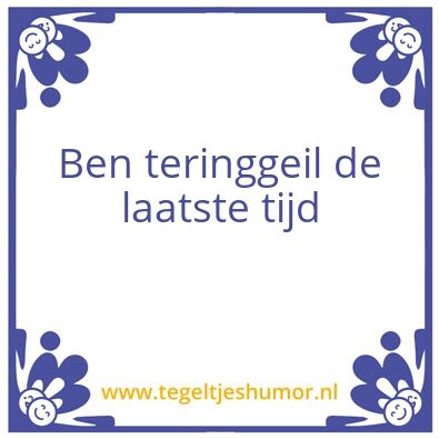 Tegeltje: Geile Sander
