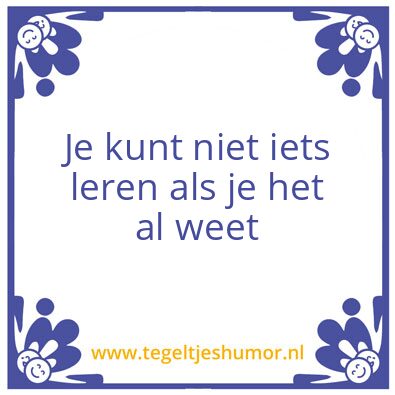 Tegeltje: weet tegel