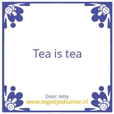 Tegeltje: Tea