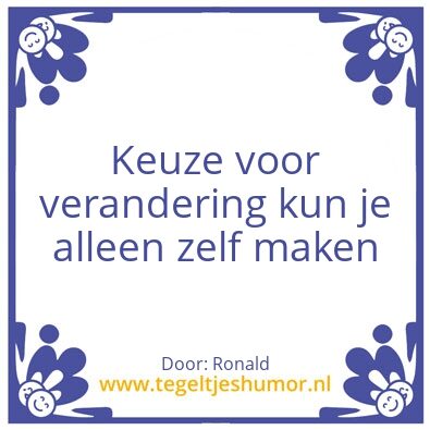 Tegeltje: Verandering
