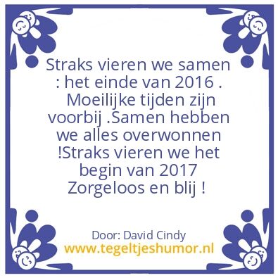 Tegeltje: Vieren