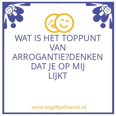 Tegeltje: toppunt
