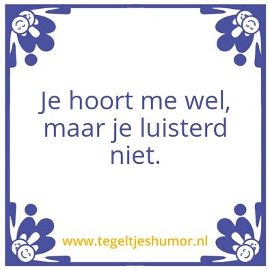 Tegeltje: Horen