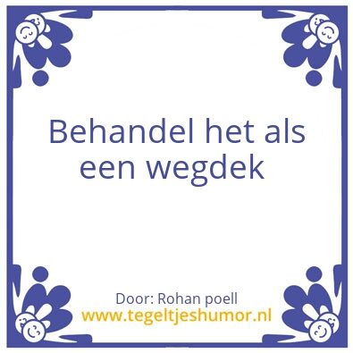 Tegeltje: Rohan poell