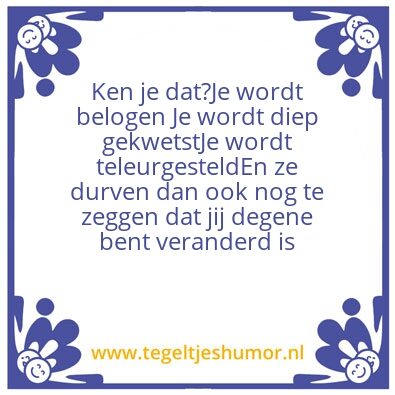 Tegeltje: Zelfkennis