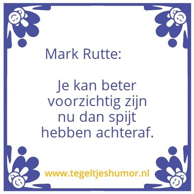 Tegeltje: Mark Rutte