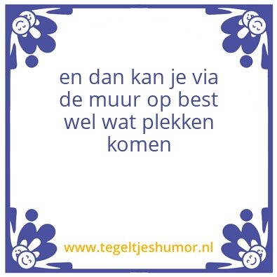 Tegeltje: Muur