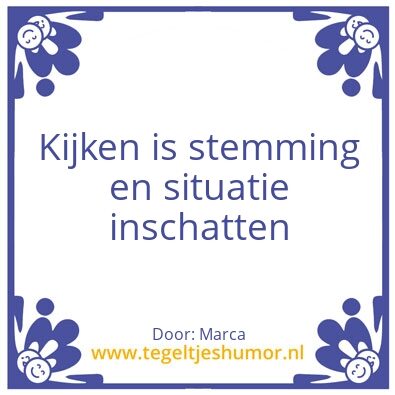 Tegeltje: Kijken