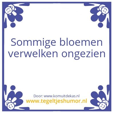 Tegeltje: Bloemen