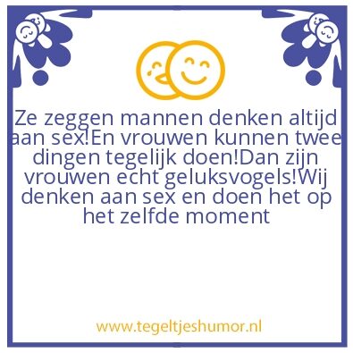 Tegeltje: sex
