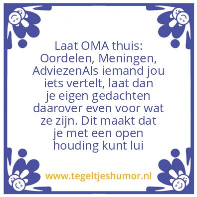 Tegeltje: OMA