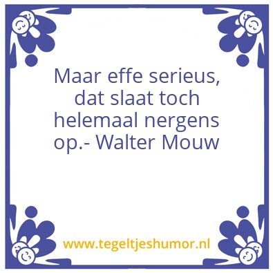 Tegeltje: Walter