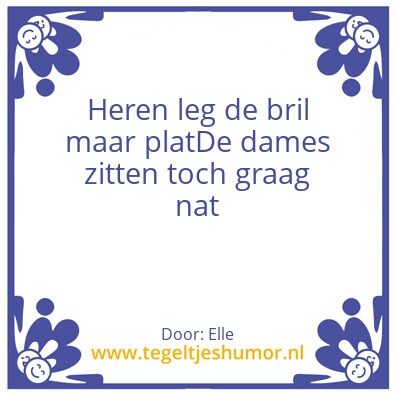 Tegeltje: Bril