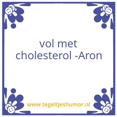 Tegeltje: Aron van de Laar