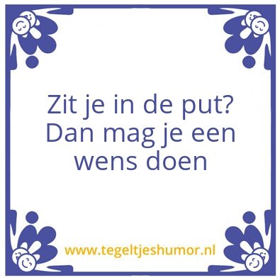 Tegeltje: Kop op