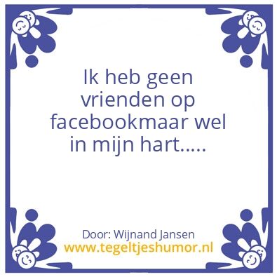 Tegeltje: facebook