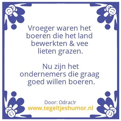 Tegeltje: Boerenverstand