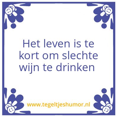 Tegeltje: Wijn