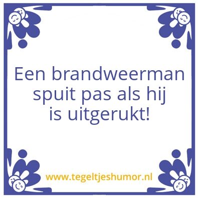 Tegeltje: Pompiers