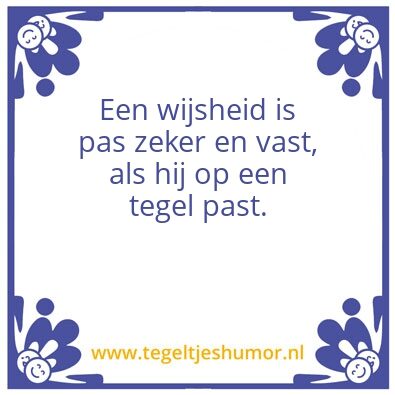 Tegeltje: Wijsheid
