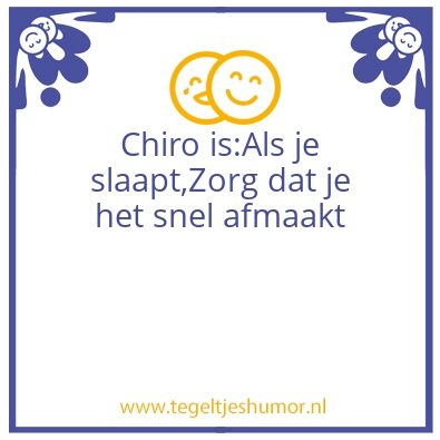 Tegeltje: Chiro Boxberg