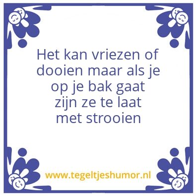 Tegeltje: Strooien