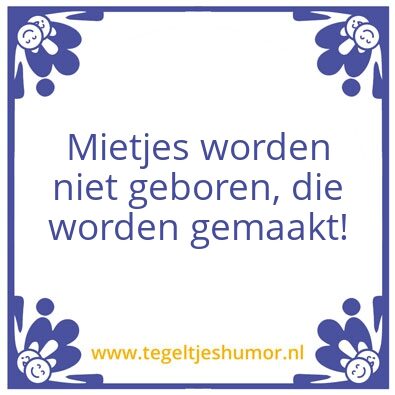 Tegeltje: Mietje