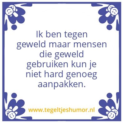 Tegeltje: Geweld