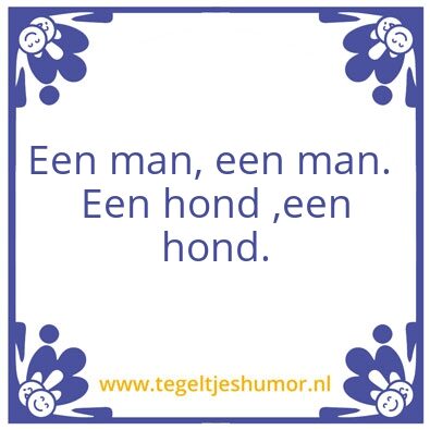 Tegeltje: hond