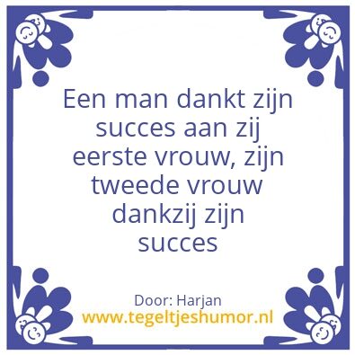 Tegeltje: Succes