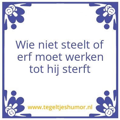 Tegeltje: werk