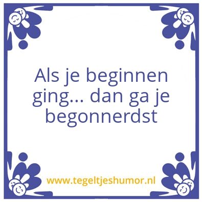 Tegeltje: Begon