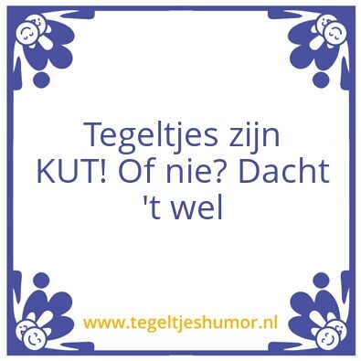 Tegeltje: kut tegeltje