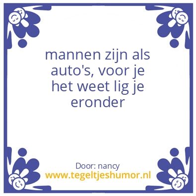 Tegeltje: humor