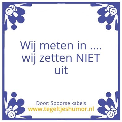 Tegeltje: inmeten