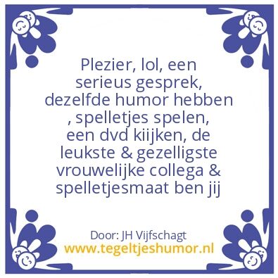 Tegeltje: de beste
