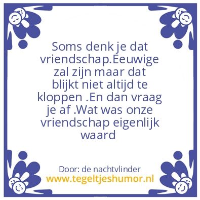 Tegeltje: de vriendschap
