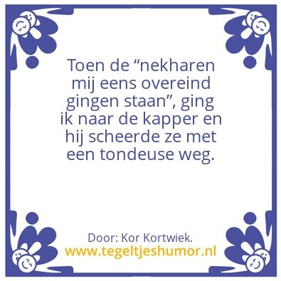 Tegeltje: Nekharen.