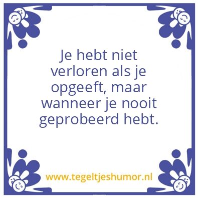 Tegeltje: Verloren