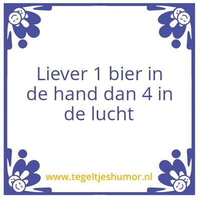 Tegeltje: Bier