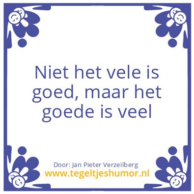 Tegeltje: Goed mens