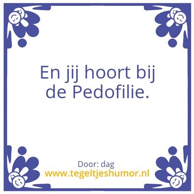 Tegeltje: huts
