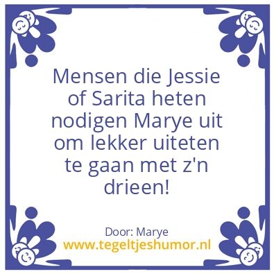 Tegeltje: Uiteten!
