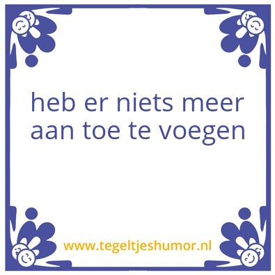 Tegeltje: tja