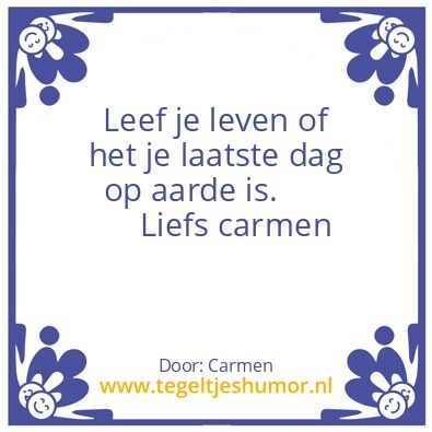 Tegeltje: Tip van de dag