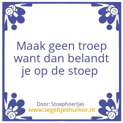 Tegeltje: Stoephoer