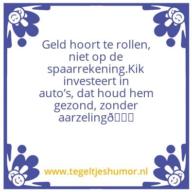 Tegeltje: Gezond rolt
