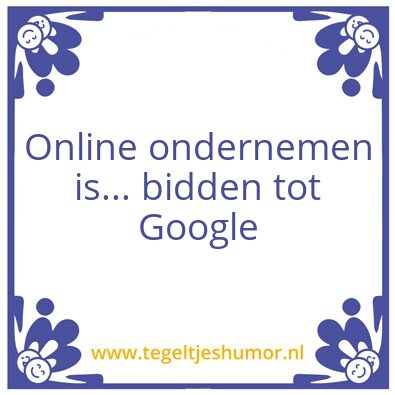 Tegeltje: Ondernemen
