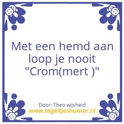 Tegeltje: hemd